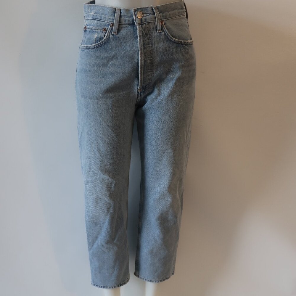 Womens AGOLDE 90's Crop Blue Jeans 25
